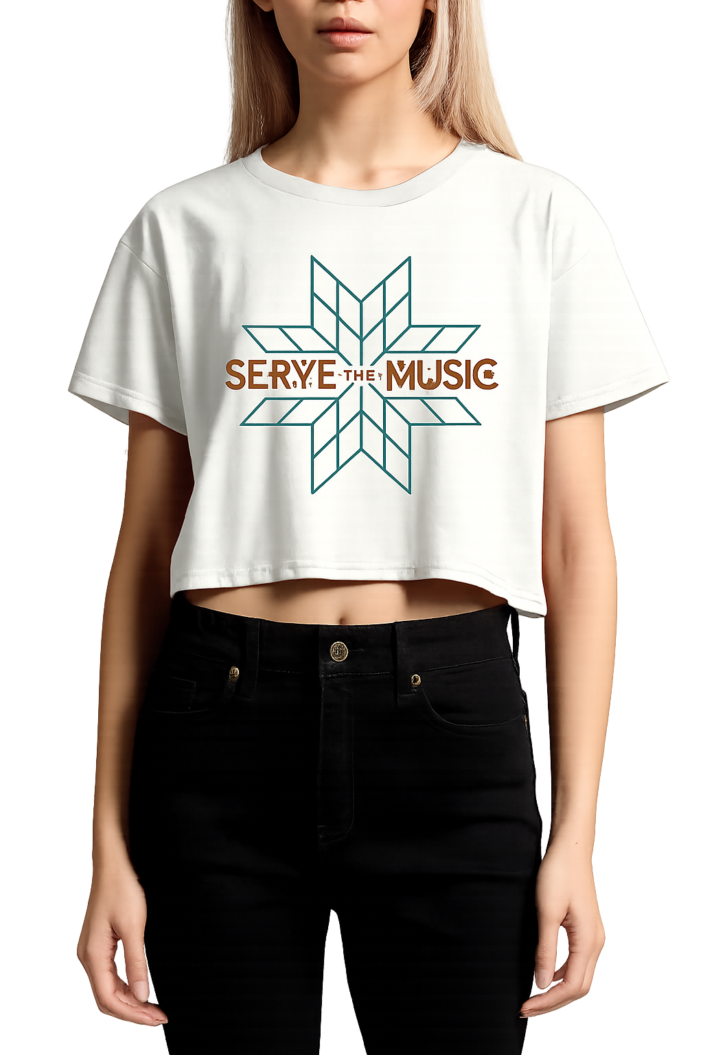 SERVE THE MUSIC CROP TEE