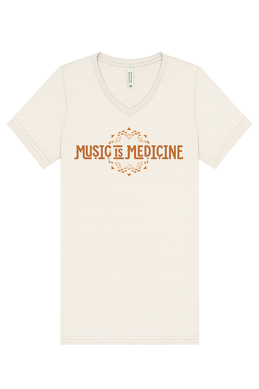 MUSIC IS MEDICINE UNISEX TRI-BLEND V-NECK TEE