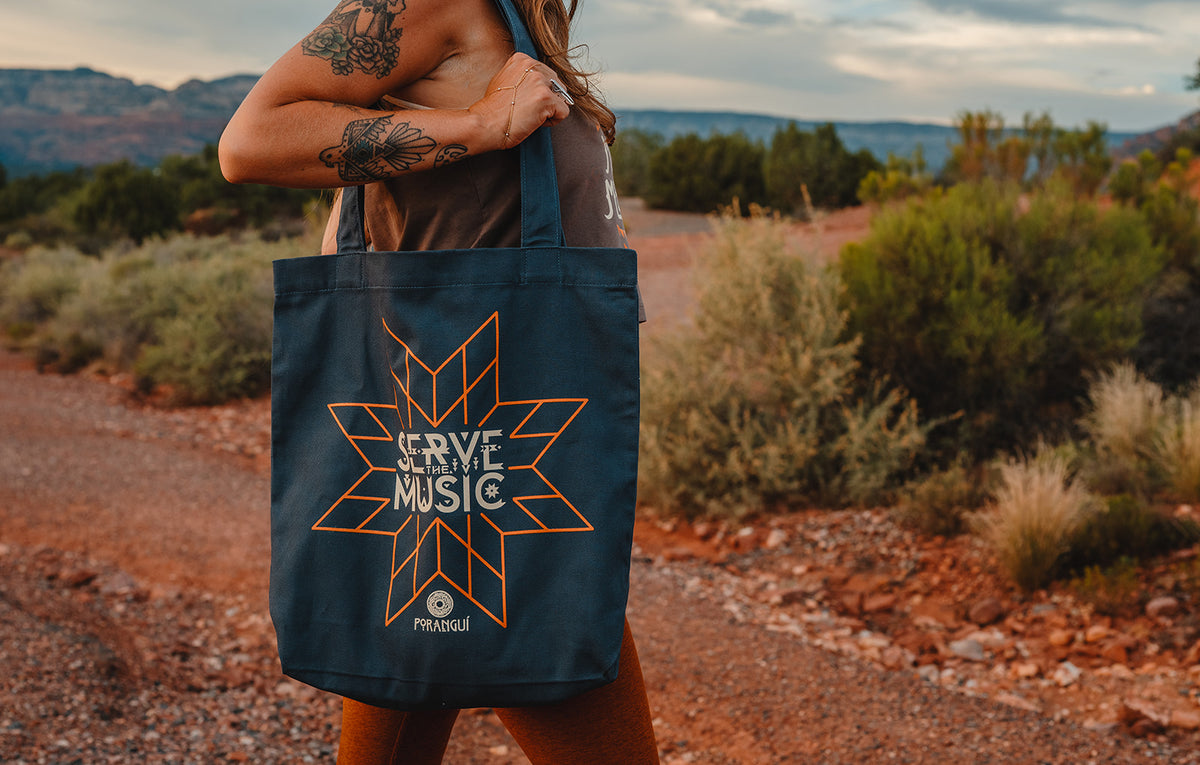 SERVE THE MUSIC CANVAS TOTE BAG