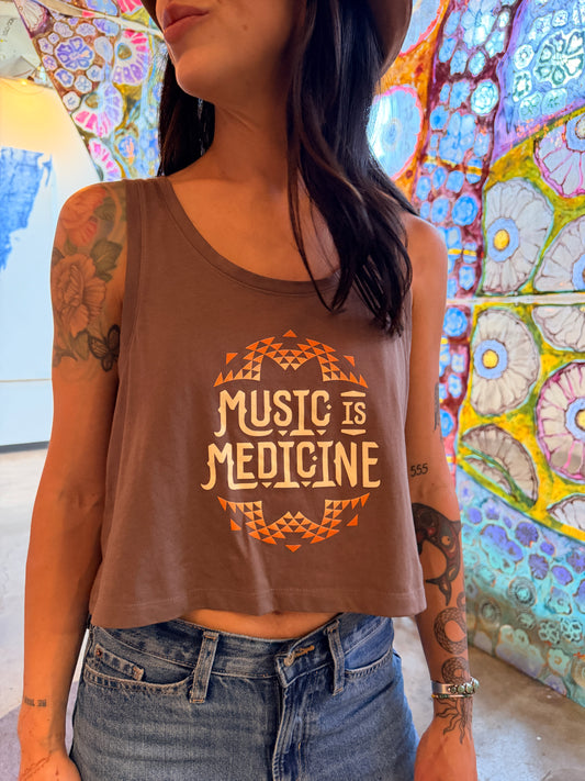 MUSIC IS MEDICINE CROP TANK (NEW STYLE!)