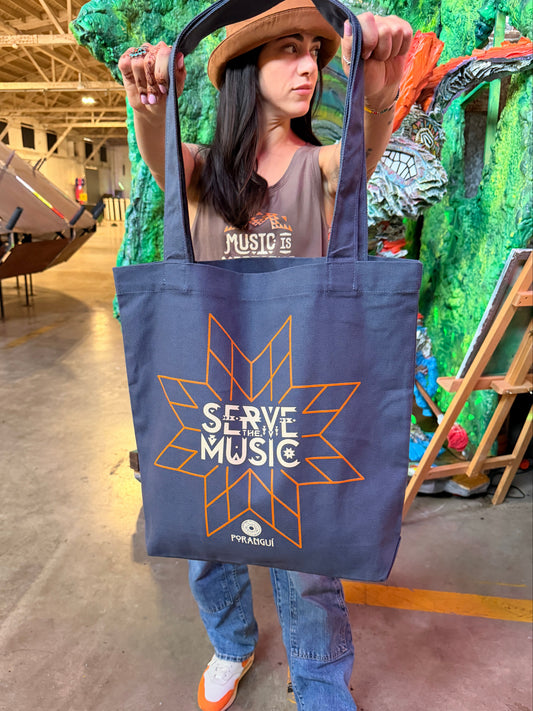 SERVE THE MUSIC CANVAS TOTE BAG