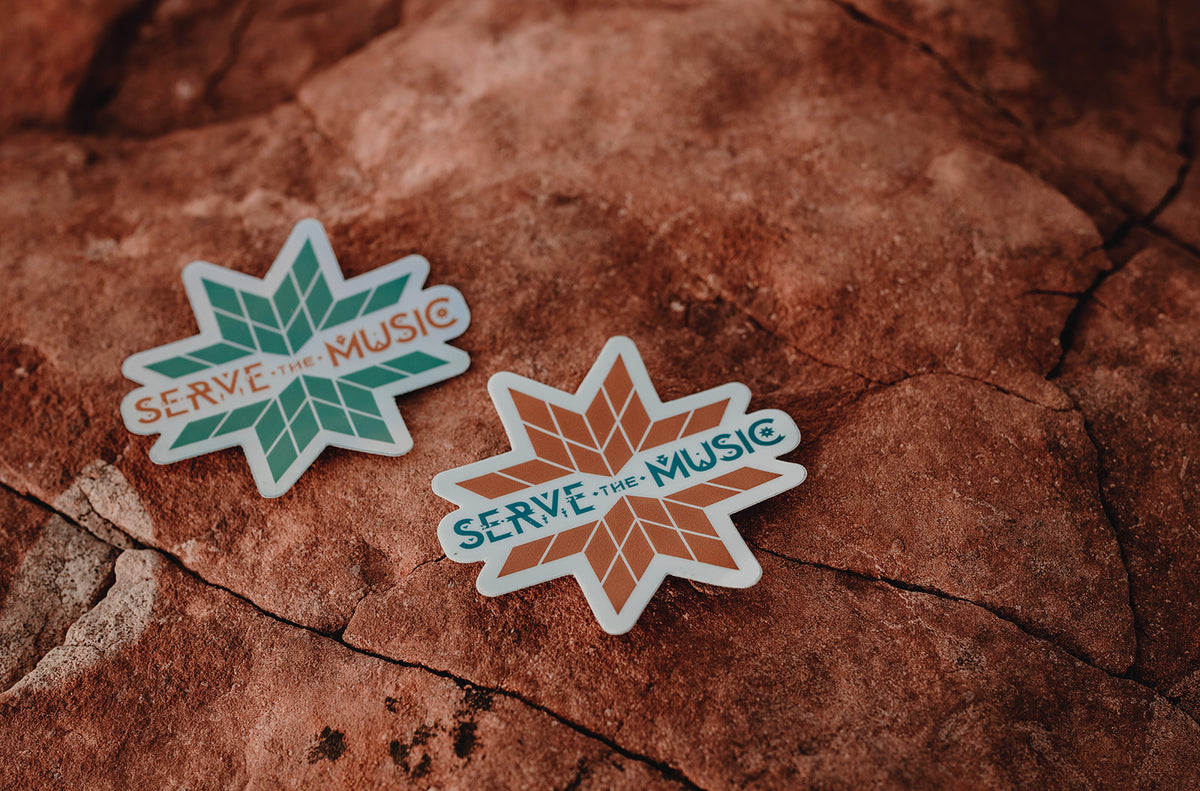 SERVE THE MUSIC STICKER - 2 Colors