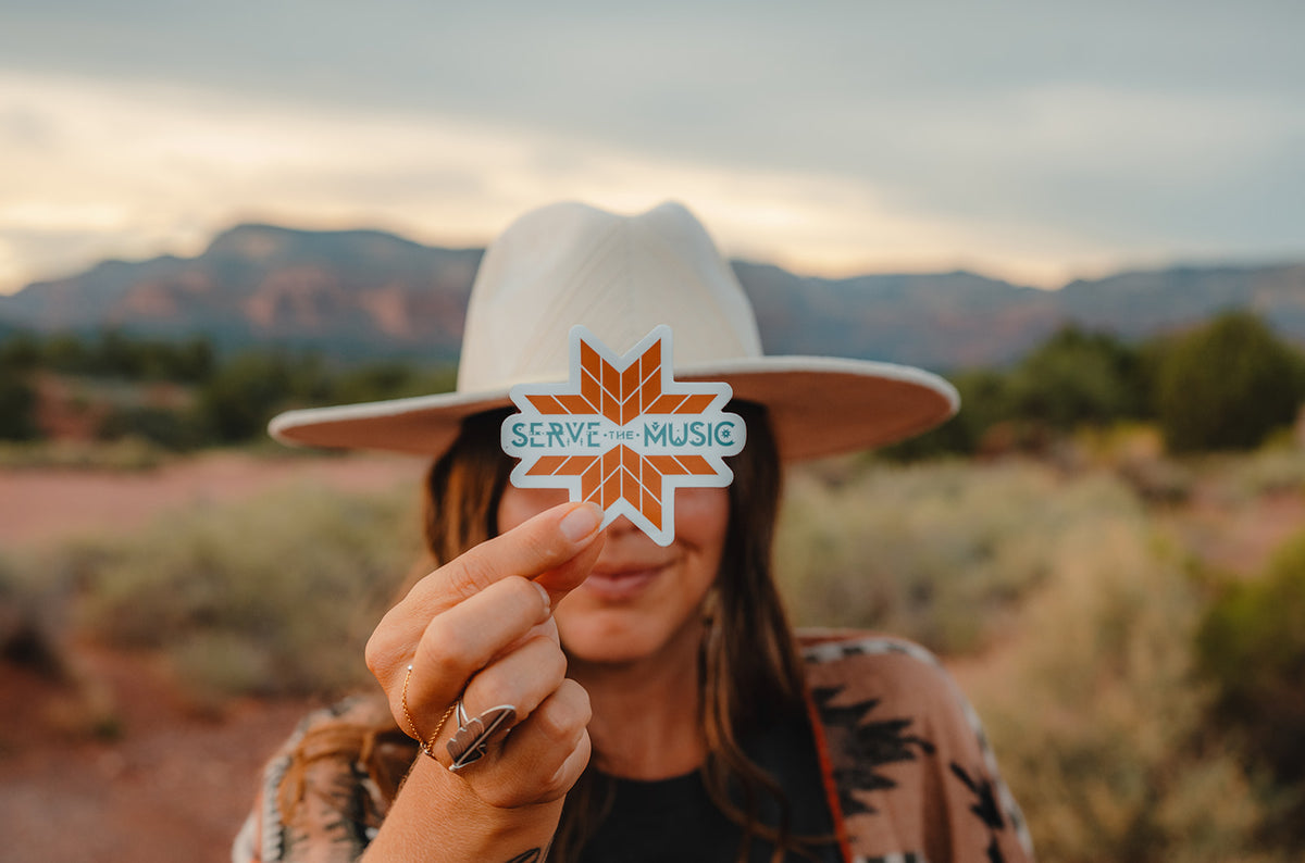 SERVE THE MUSIC STICKER - 2 Colors