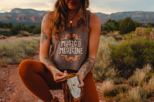 MUSIC IS MEDICINE CROP TANK (NEW STYLE!)