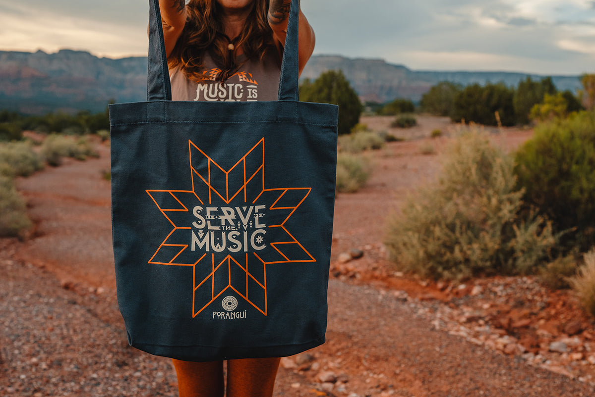 SERVE THE MUSIC CANVAS TOTE BAG