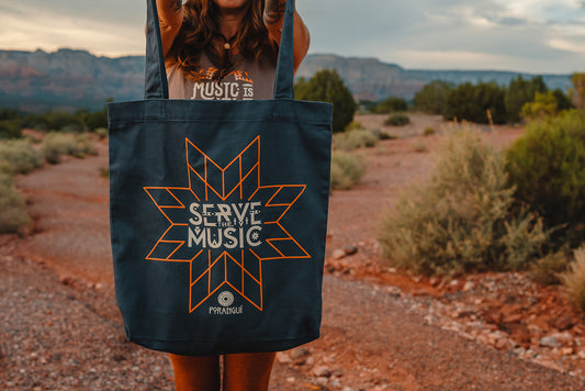 SERVE THE MUSIC CANVAS TOTE BAG