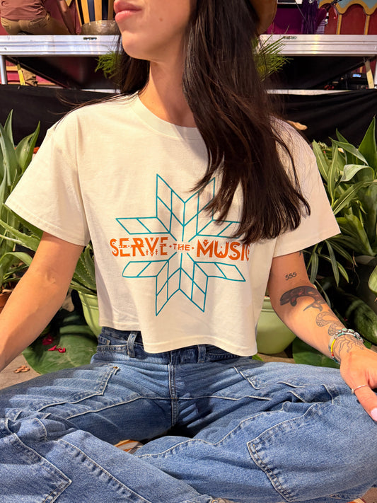 SERVE THE MUSIC CROP TEE