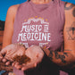 MUSIC IS MEDICINE CROP TANK TOP