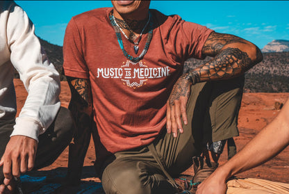 MUSIC IS MEDICINE UNISEX TRI-BLEND V-NECK TEE